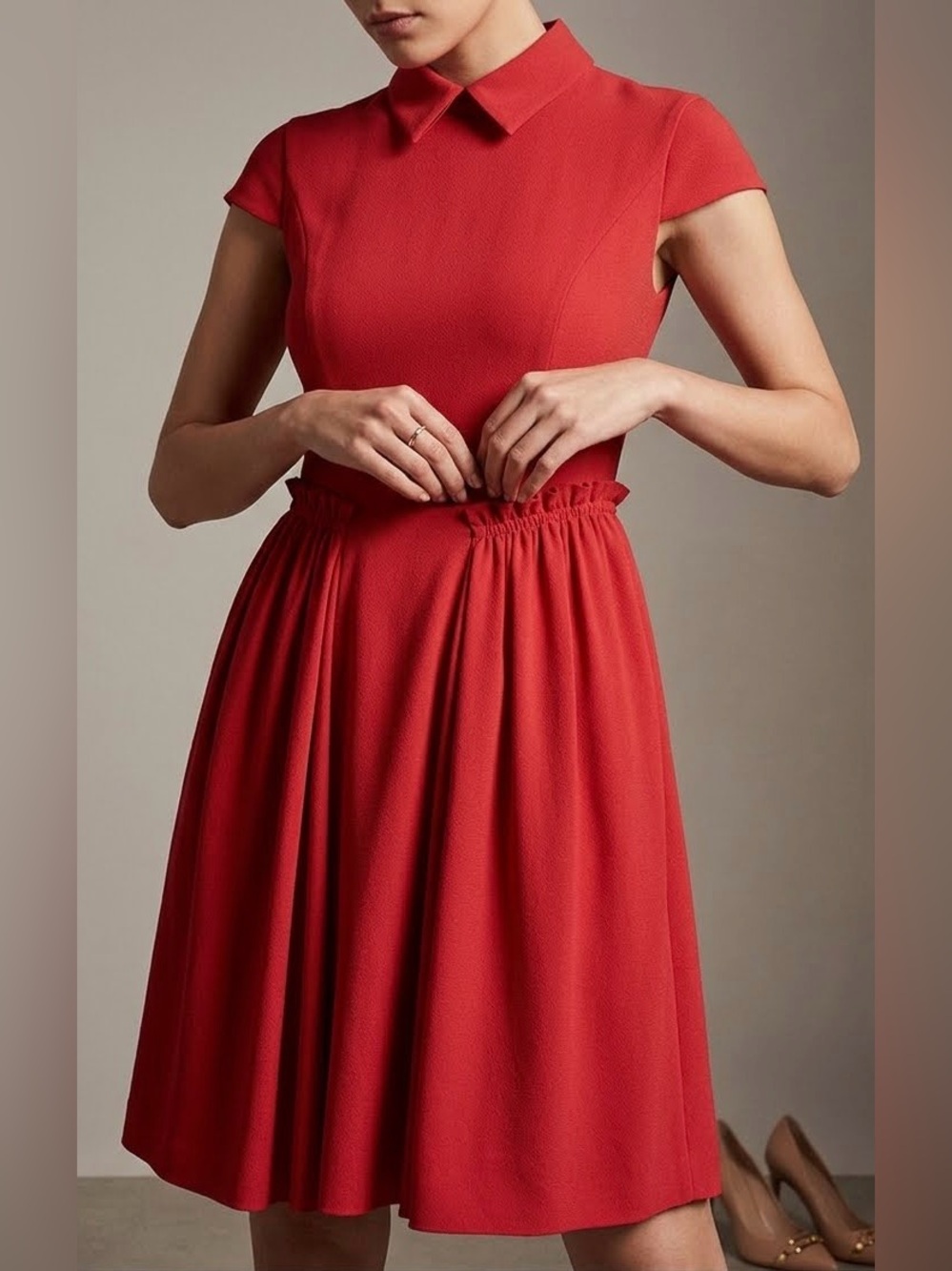 $875 NWT Emporio Armani Red Dress IT 44 Fits Like US 4
